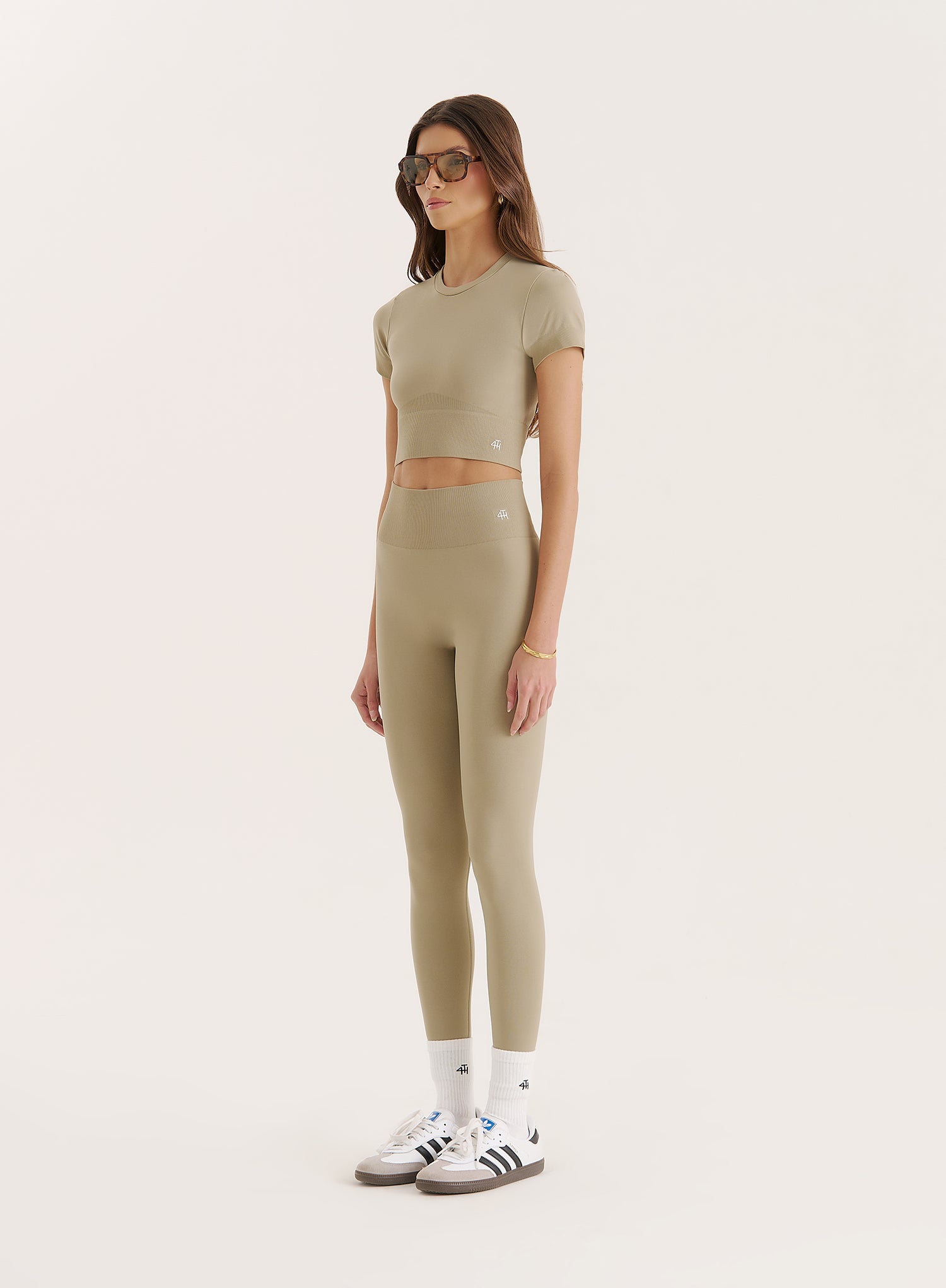 Sage Seamless Gym Crop Top